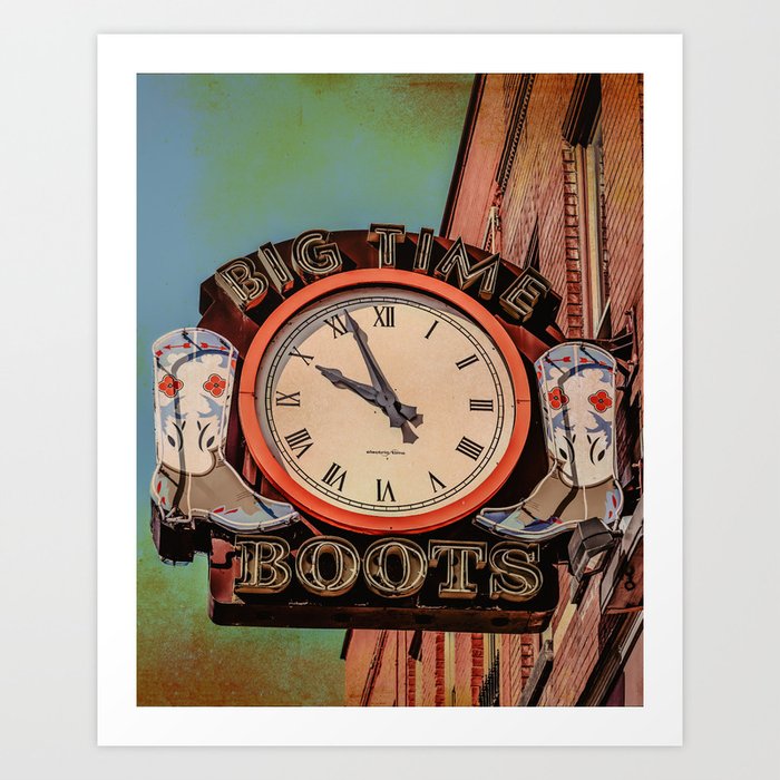 Big Time Boots in Blue Art Print