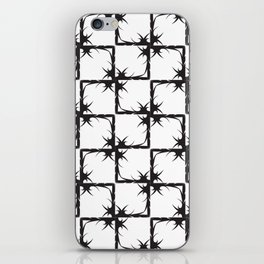 Black and white sharp spiky squares. iPhone Skin