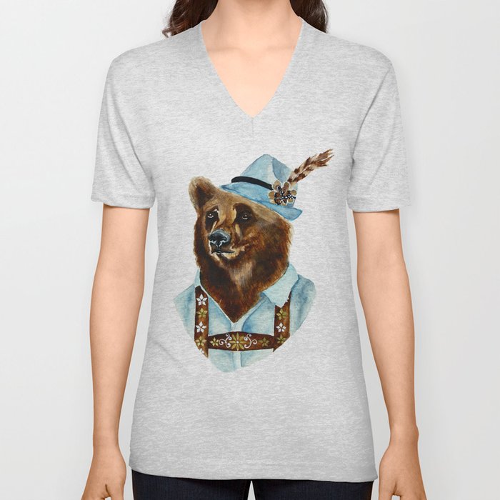 Bear-Varian  V Neck T Shirt