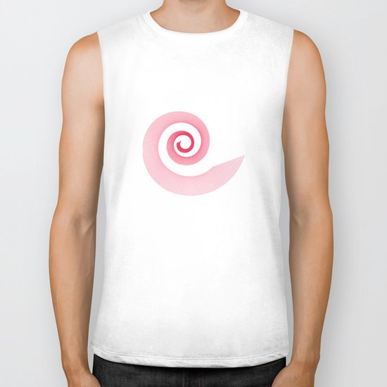 Red black spirale 5 Biker Tank