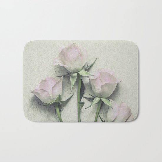 Delicate Roses Bath Mat