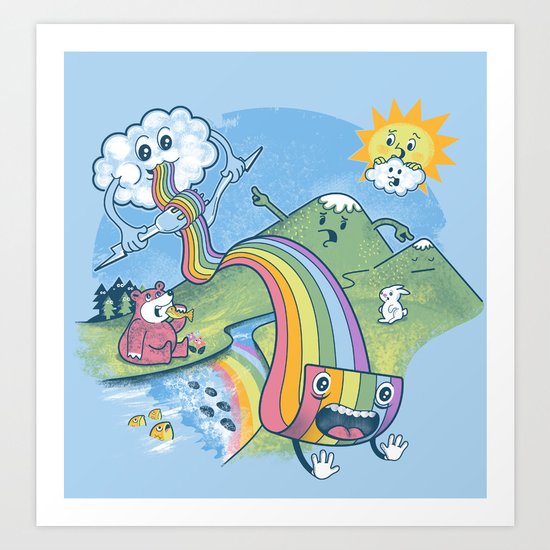 Rainbow Pasta Art Print