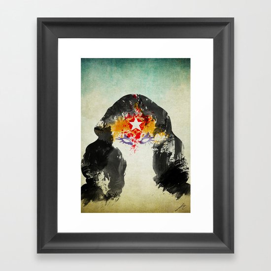 Muscle Girl Framed Art Print