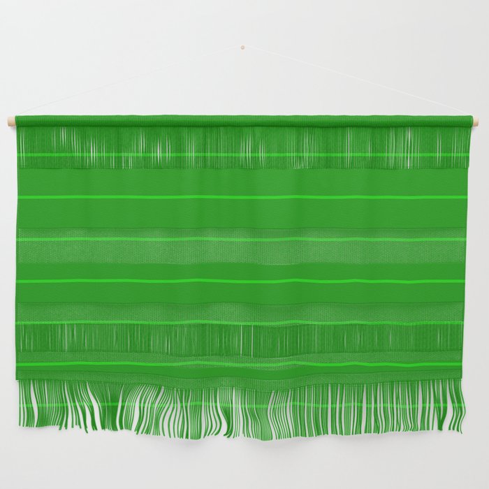 Vintage Pastel Neon Dark Green Lines Modern Collection Wall Hanging