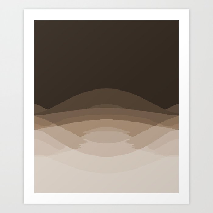 Espresso Brown Ombre Art Print