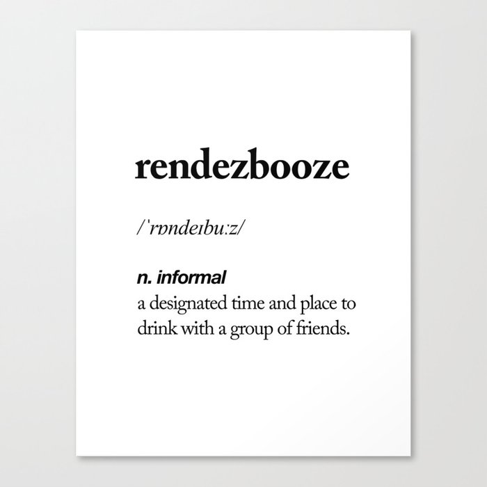 Rendezbooze black and white contemporary minimalism typography design home wall decor bedroom Canvas Print