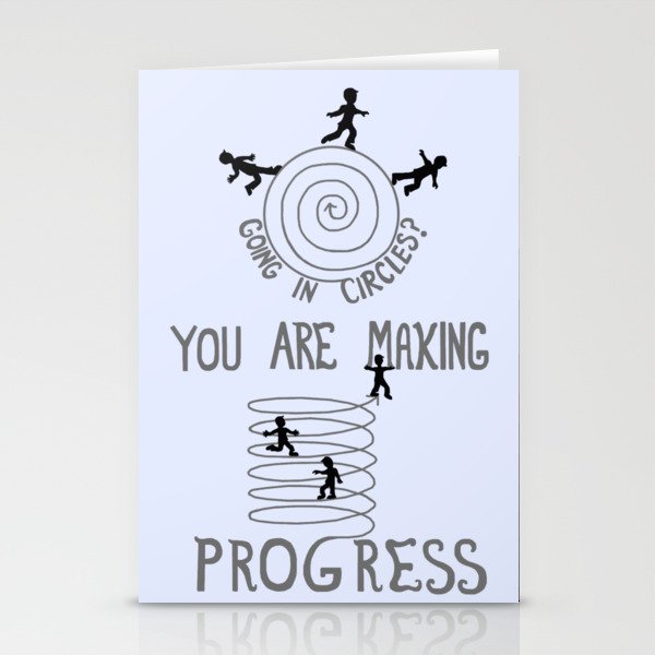 A Circular Progress Journey Stationery Cards