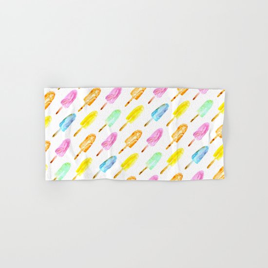 Watercolor popsicles Hand & Bath Towel