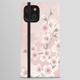Apricot Cherry Blossom | Vintage Floral iPhone Wallet Case