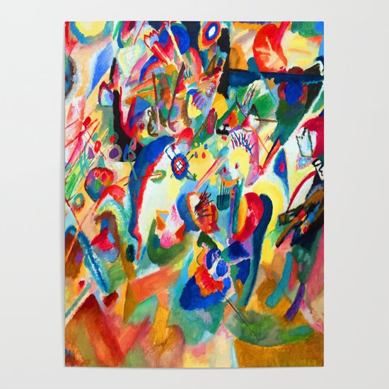 120x80cm #119096 Rund Und Spitz Poster Plakat Wassily Kandinsky