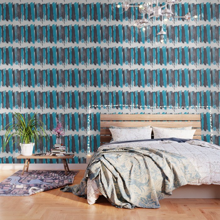 26 190408 Blue Abstract Watercolour Wallpaper By Valourine