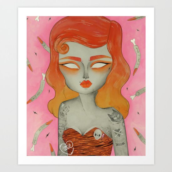 ORANGE ϟ VOODOO Art Print