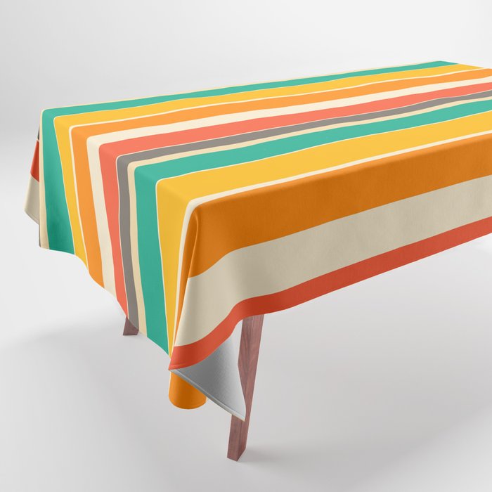 Retro 70S Stripes 1 Tablecloth