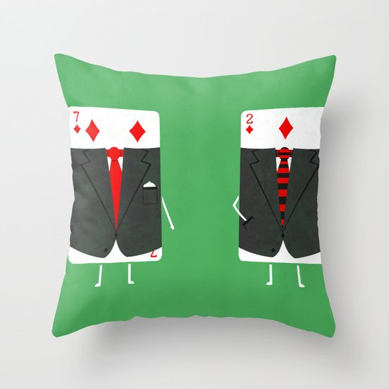 Suited Cards Throw Pillow