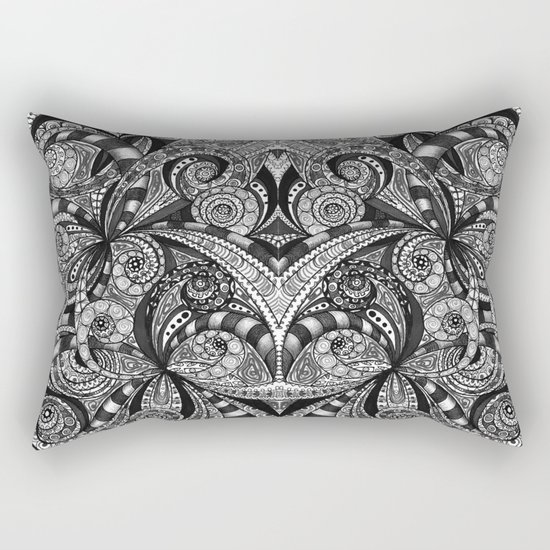 Drawing Floral Zentangle G6B Rectangular Pillow