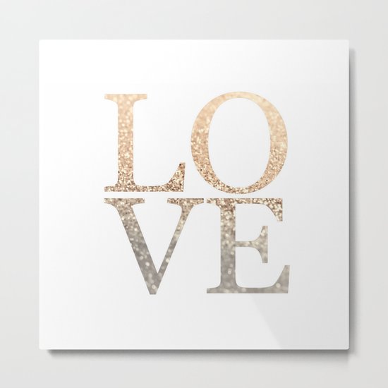 GOLD LOVE Metal Print