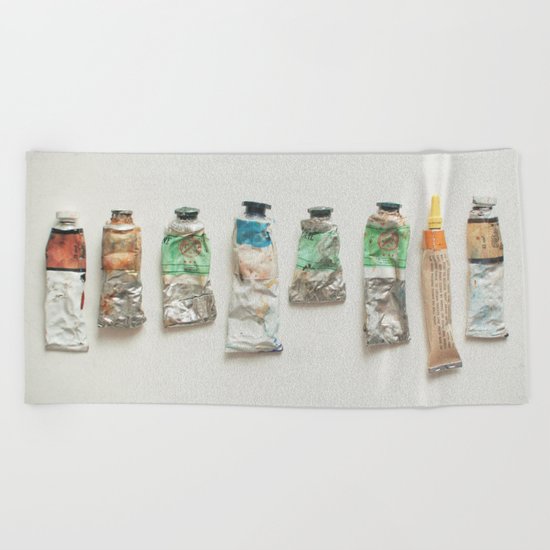 Oil Paints Beach Towel