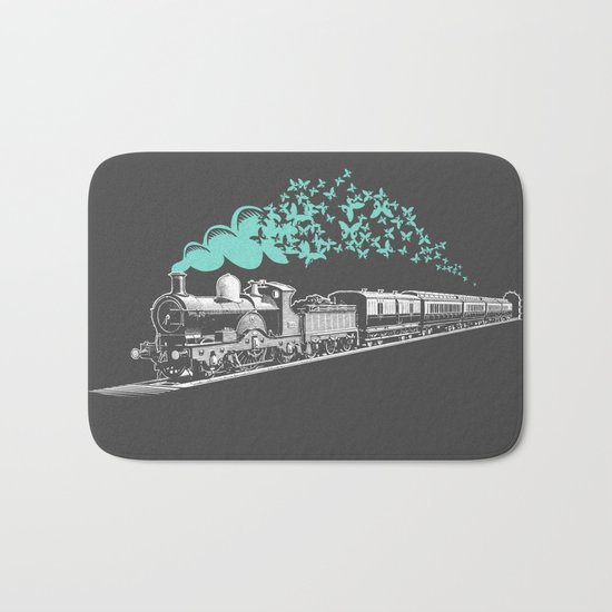 Butterfly Train Bath Mat
