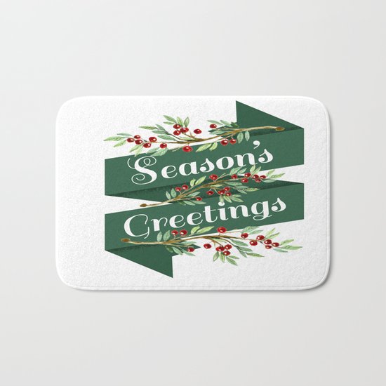 Season's Greetings Bath Mat