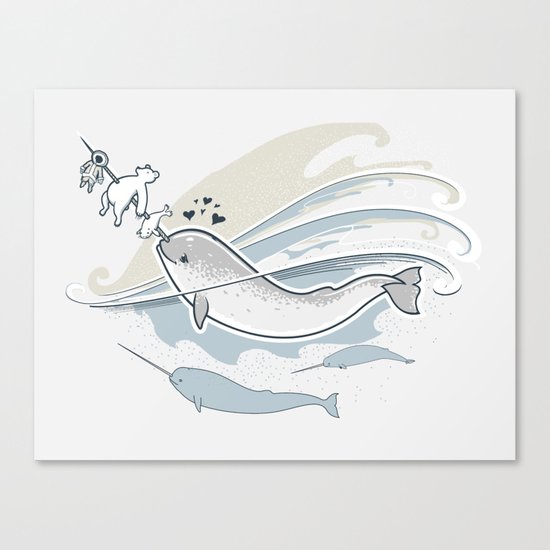 The Friendly Narwhal Canvas Print