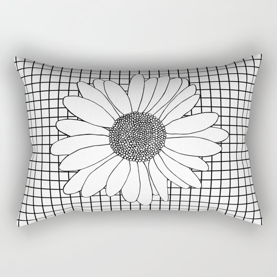 Daisy Grid Rectangular Pillow