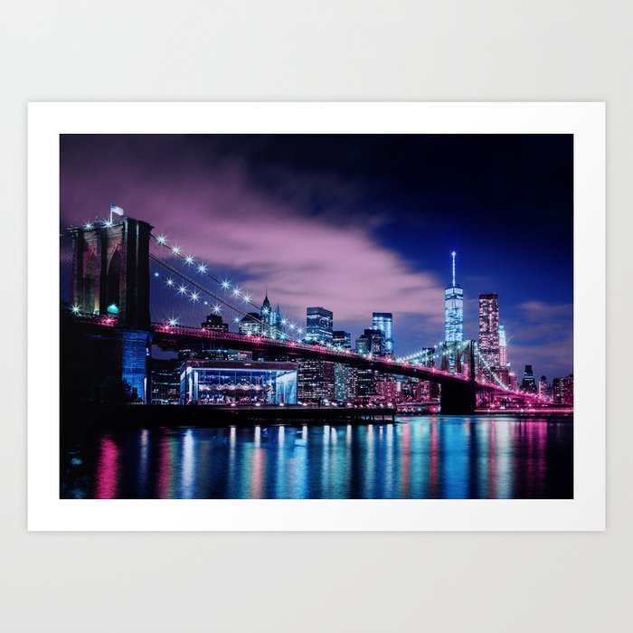 New York - Brooklyn Bridge Art Print