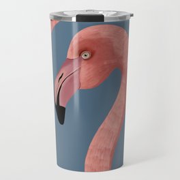 Flamingo long loop neck abstract Travel Mug