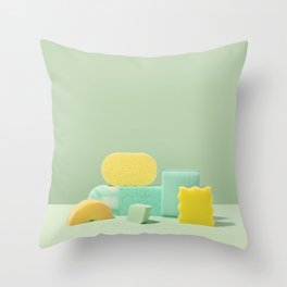 Green sponges nº 3 Throw Pillow