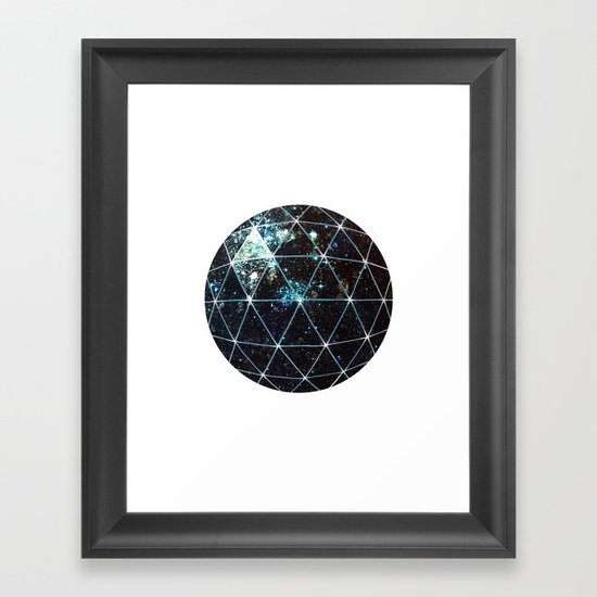 Galaxy Geodesic Framed Art Print