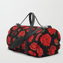 patterned duffle bag
