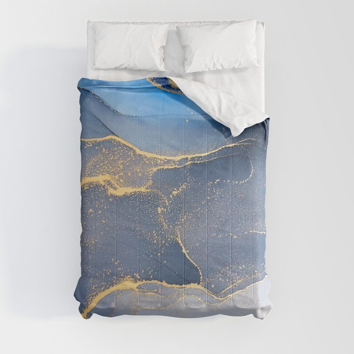 Daybreak Blue + Slate Daybreak Abstract Haze Comforter