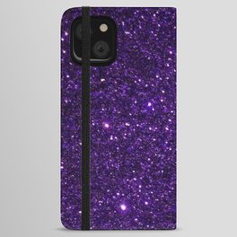 Glitter purple art iPhone Wallet Case