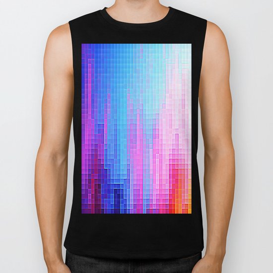 colorfuL Pixels Biker Tank