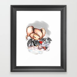 Goth Girl Dreams - Dark but Cute Framed Art Print