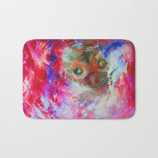 Abstract Owl Bath Mat