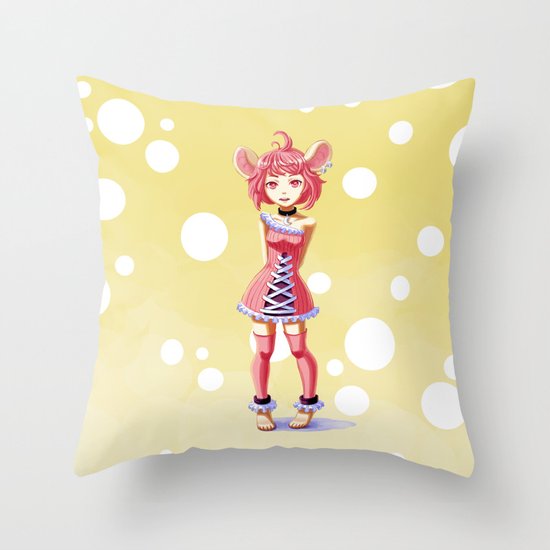 Little Mouse Throw Pillow