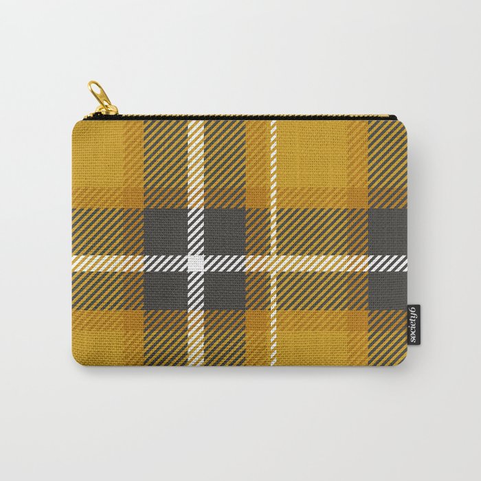 Mustard Yellow Plaid Carry-All Pouch