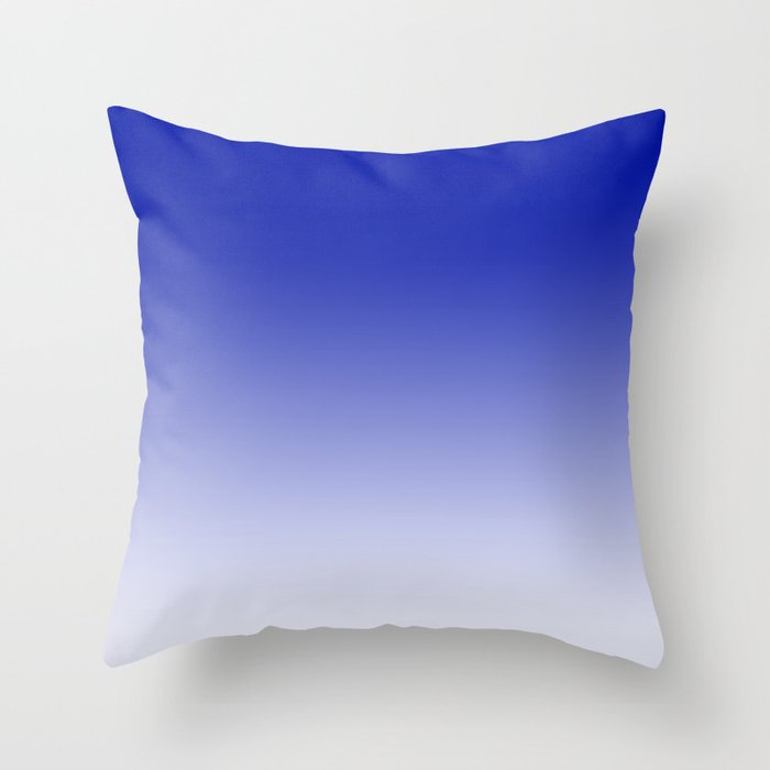 Ombre Zaffre Blue Duotone Throw Pillow