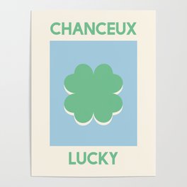 Chanceux Lucky Clover Poster