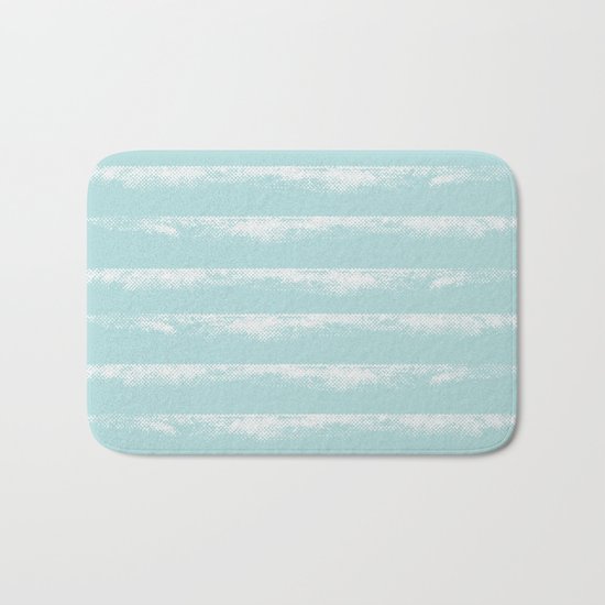 Irregular Stripes Mint Bath Mat