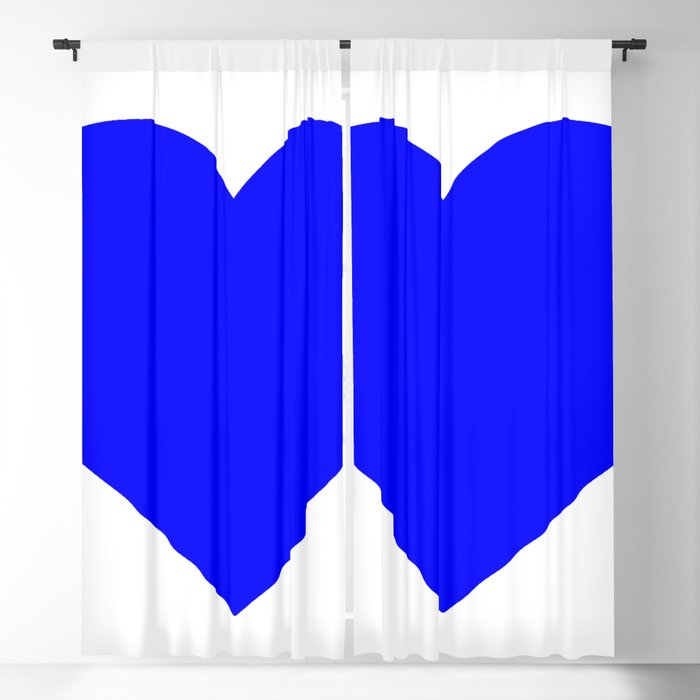 Heart (Blue & White) Blackout Curtain