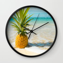 Pineapple Beach Wall Clock
