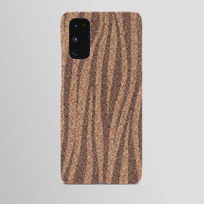 Stripes Gold Glitter Android Case