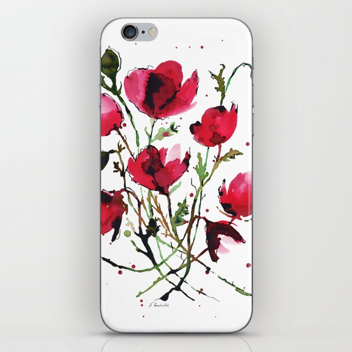 Wild poppies iPhone Skin