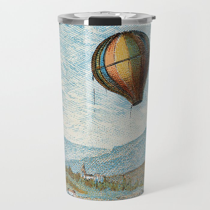 Vintage hot air balloon poster  Travel Mug