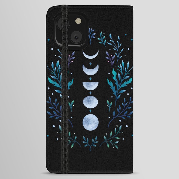 Moonlight Garden - Blue iPhone Wallet Case