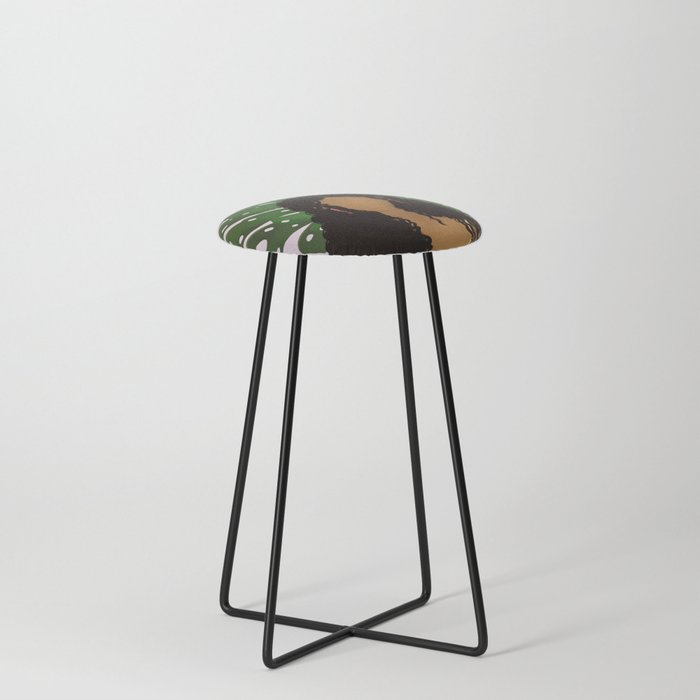 Monstera Counter Stool