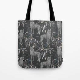 wolf and raven Tote Bag