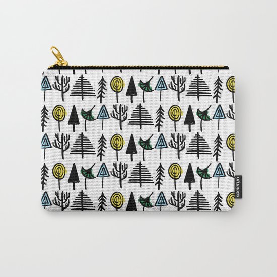 Hand drawn tree pattern Carry-All Pouch