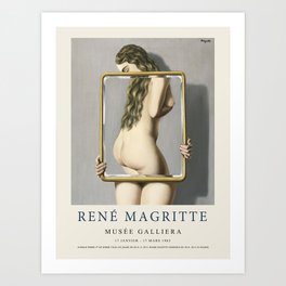 Exhibition poster-Rene Magritte-Les liasons dangereuses. Art Print